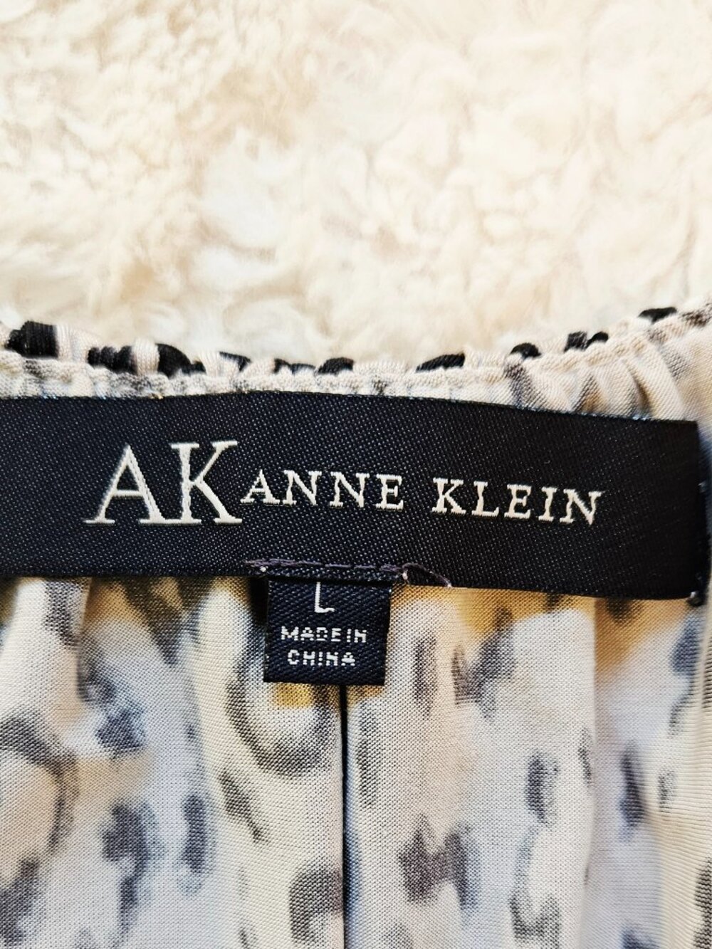 AK Anne Klein Leopard Print Sleeveless Dress Women's Size L - Picture 3 of 4